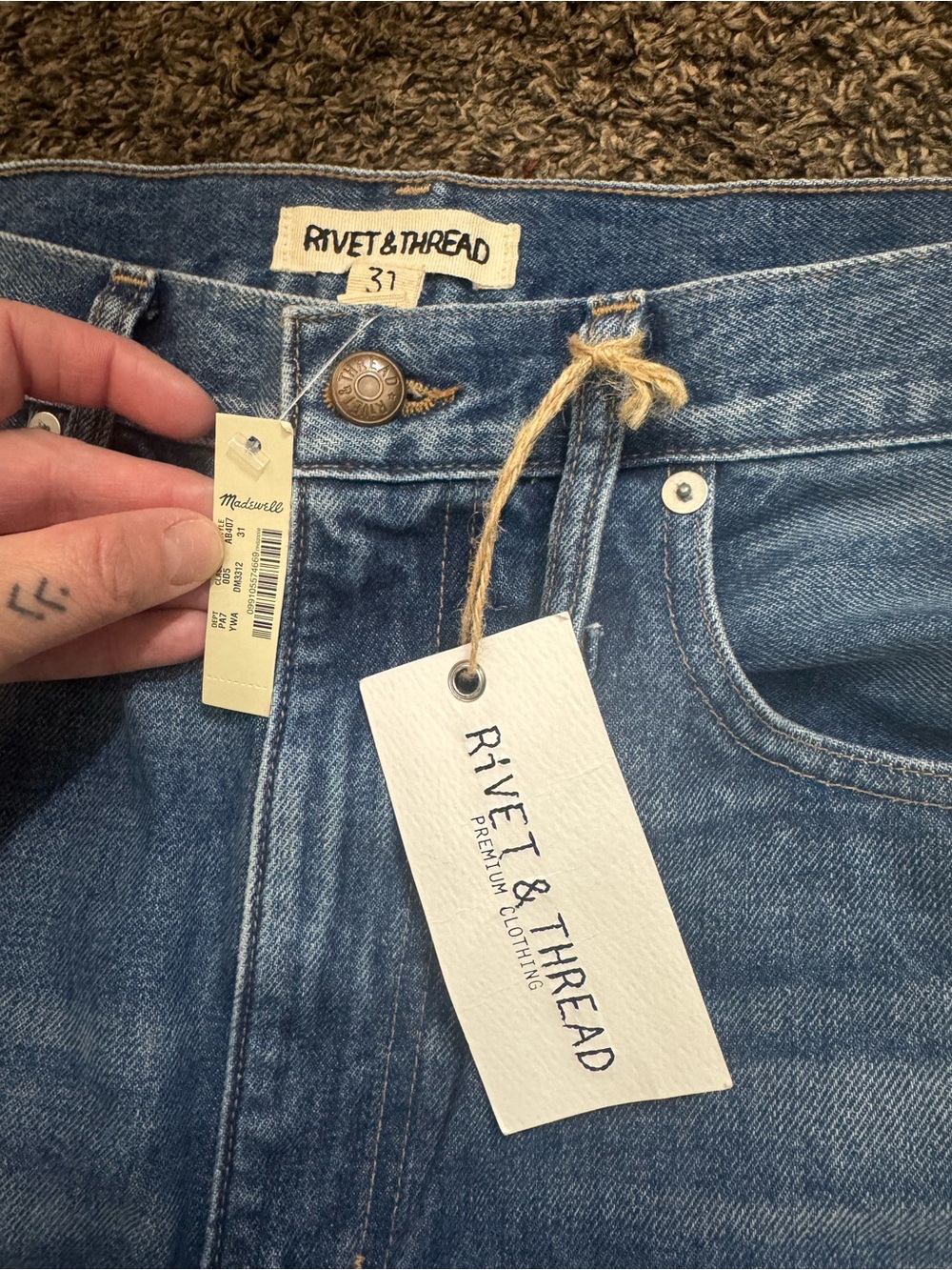 Madewell/ Rivet & Threads High Rise Wide Leg - Picture 2 of 5